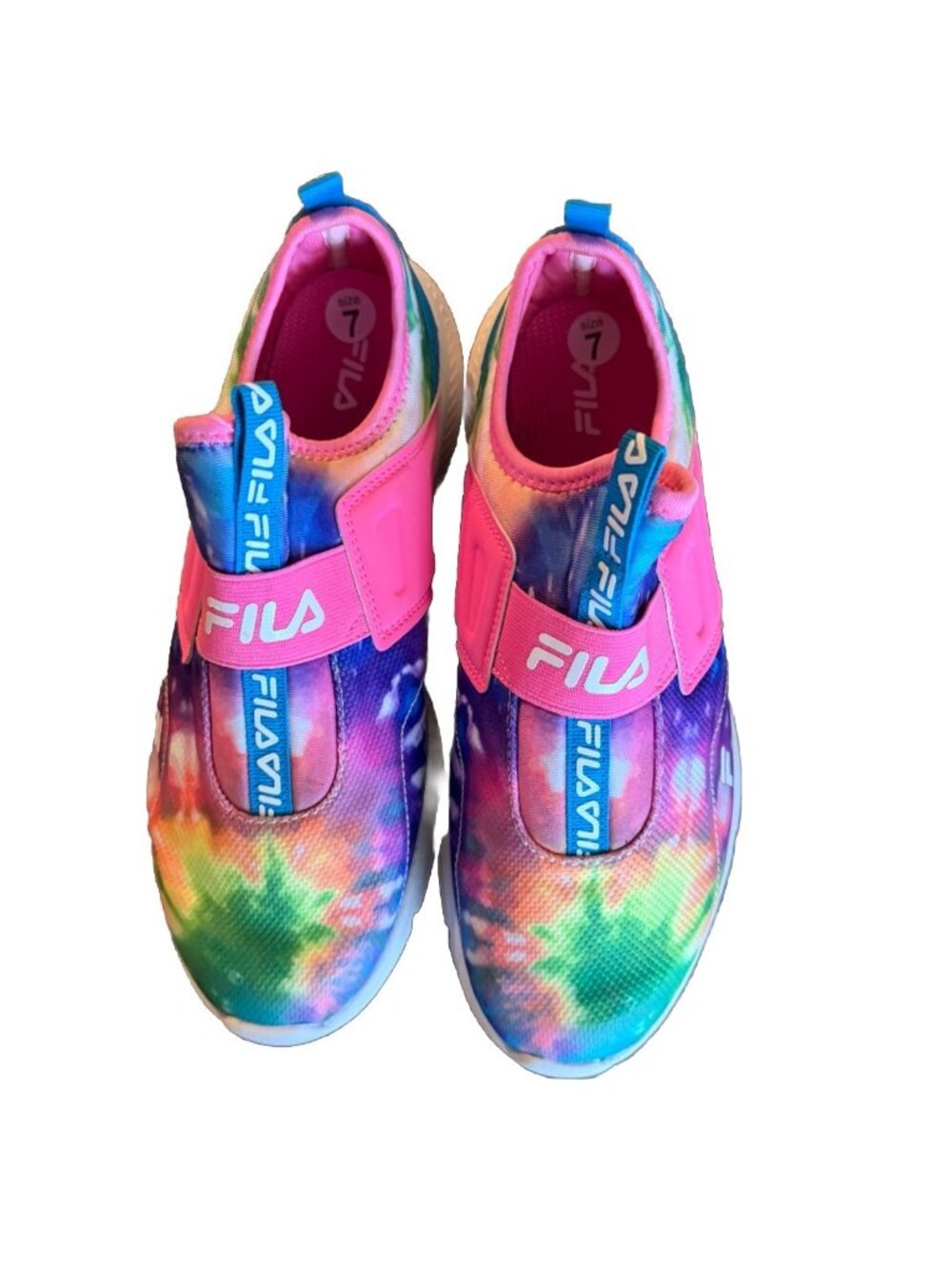 Fila Womens Tie Dye Slip On Sneakers Pink and Blue size 7 NEW!